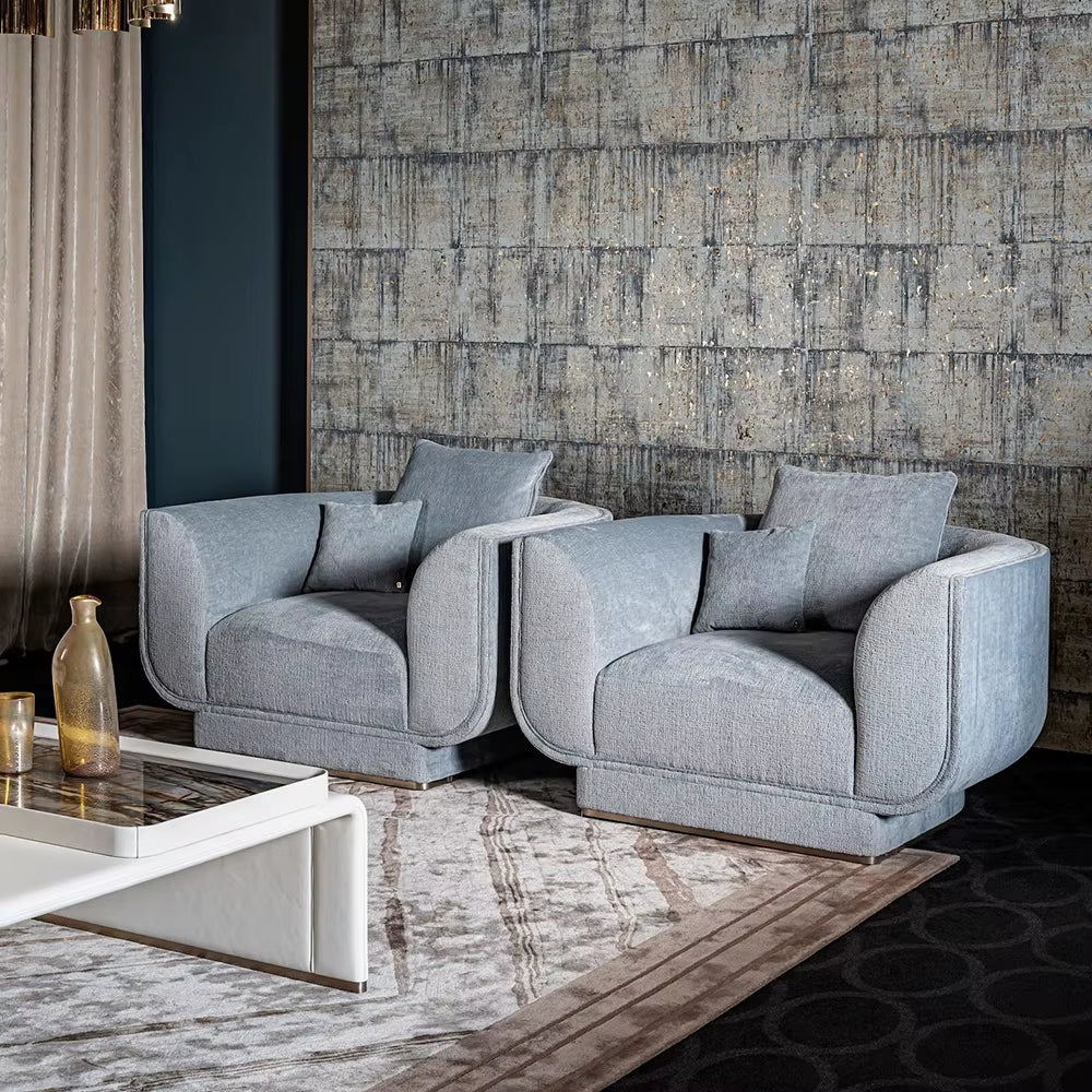 New Villa Style Velvet Luxury Home Sofa Set 