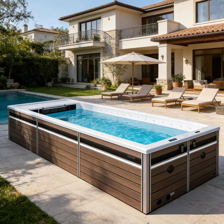 Luxe Large above Ground Outdoor Hydro Relax Swim Spa with Propeller