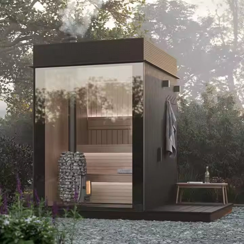 Premium Garden Relax Outdoor Sauna – Dry Steam with Control Panel
