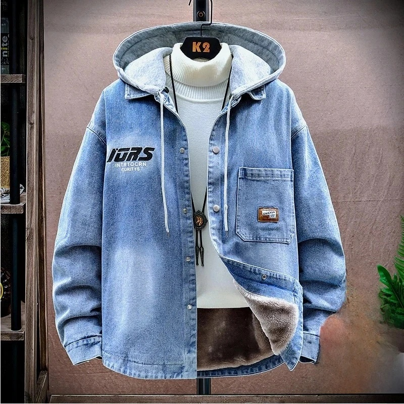 Men's Fleece-Lined Denim Jacket – Thickened Warm Casual Winter Coat