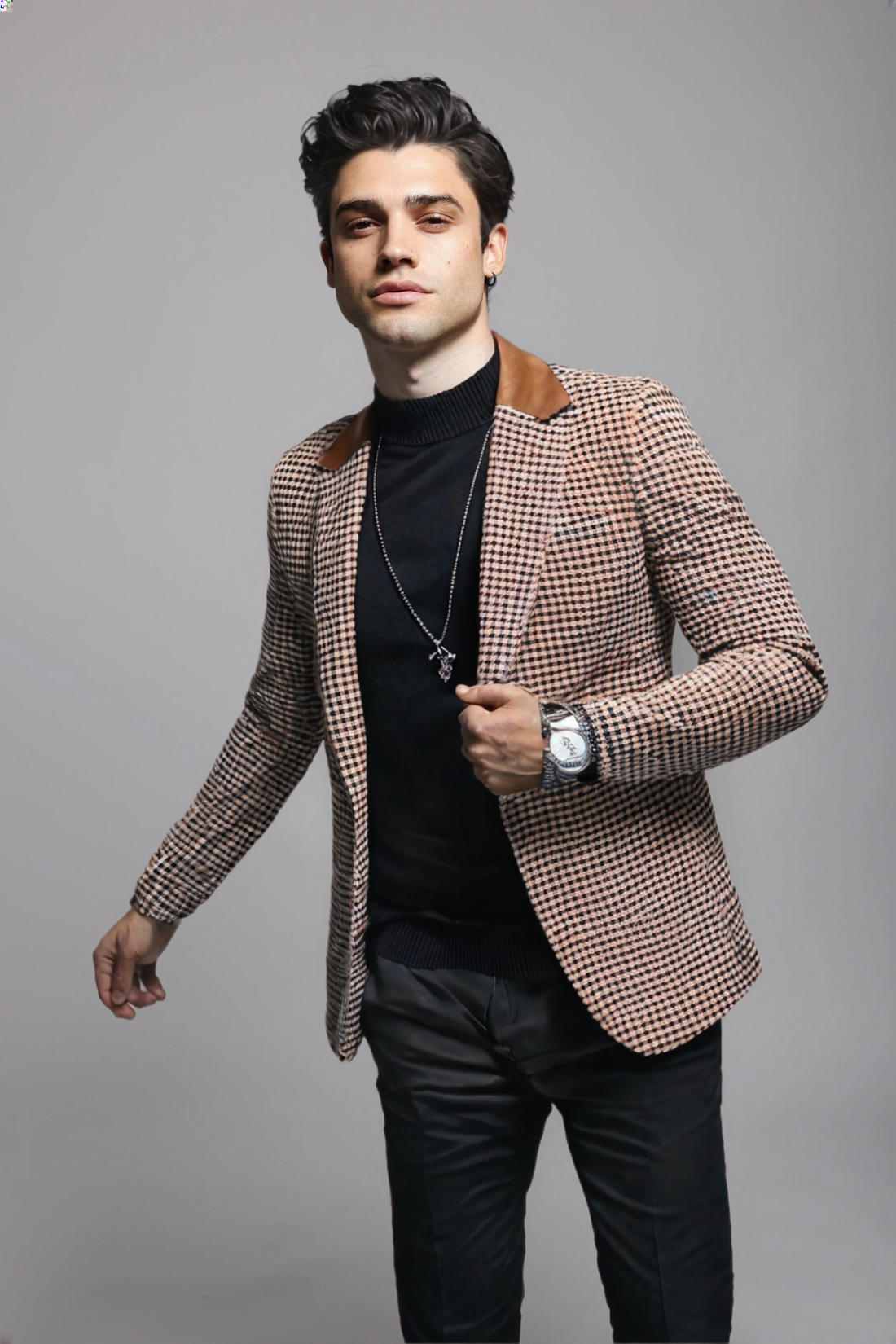 Men's Premium Blazer – Autumn Winter Plaid Suit Jacket Blazer