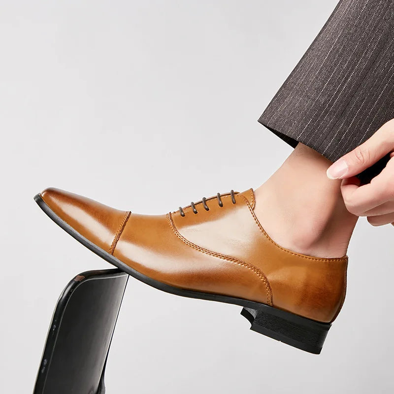 Men's Leather Dress Shoes Business Formal Wedding Wear
