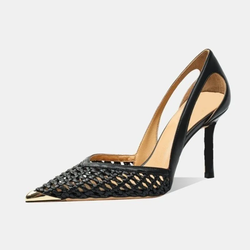 New Bling Women Sandals Ladies Elegant Shoes – Mid Heel Pumps