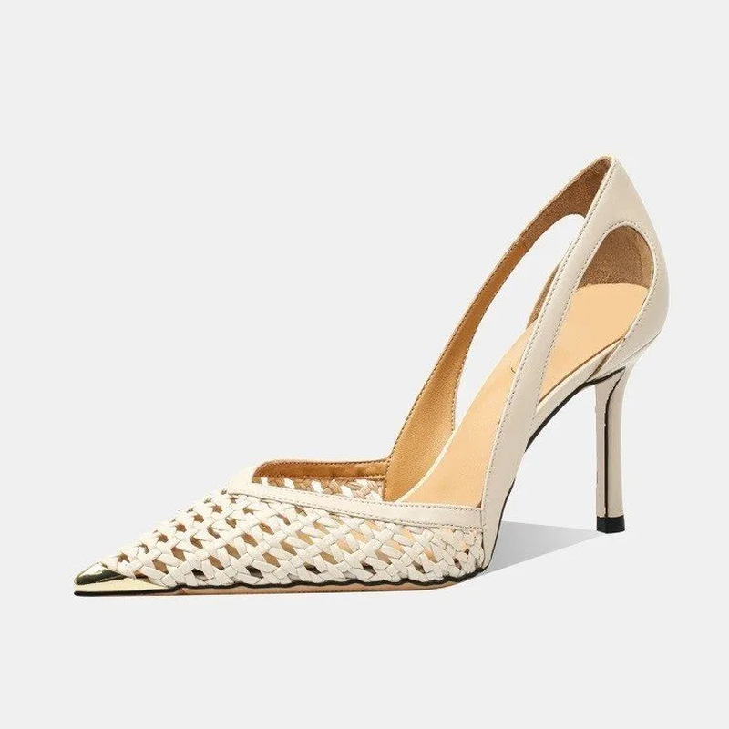 New Bling Women Sandals Ladies Elegant Shoes – Mid Heel Pumps