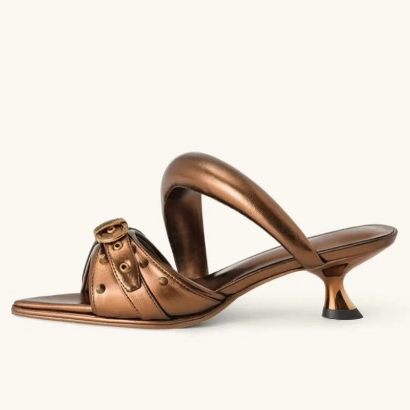 New Pointed Toe High Heel Sandals for Women Outdoor Dress Shoes