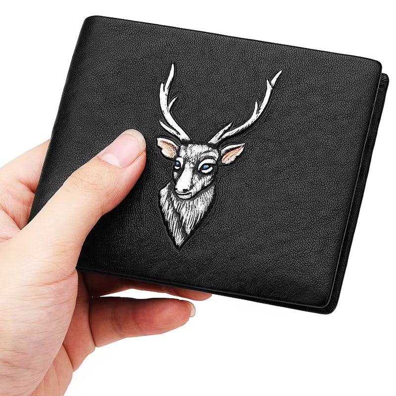 2024 New Men'S Wallet Card Holder Leather Wallet Money Clip Coin Small Purses Wallet Men Elite