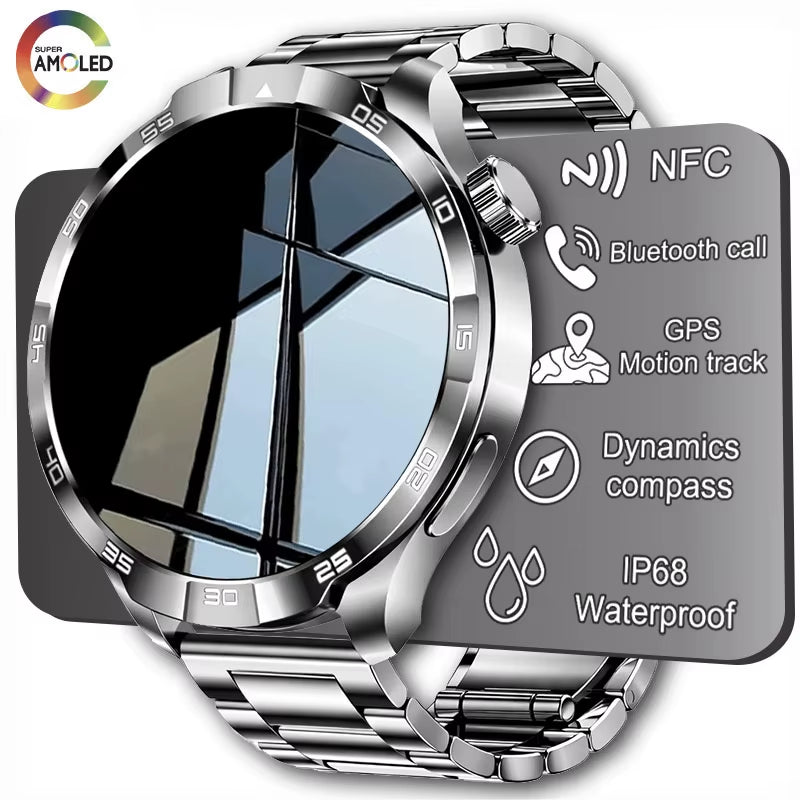 New Waterproof GPS Sport Compass Mens Smartwatch 