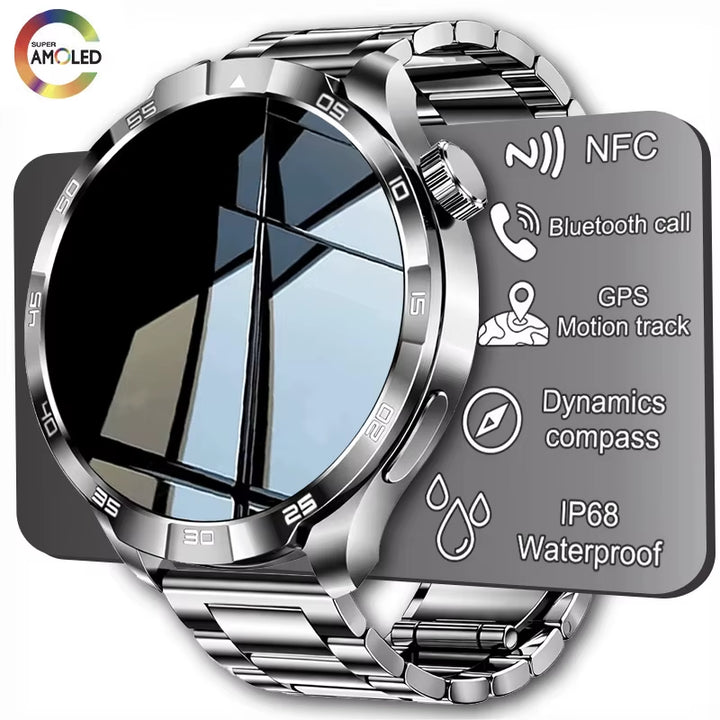 New Waterproof GPS Sport Compass Mens Smartwatch 