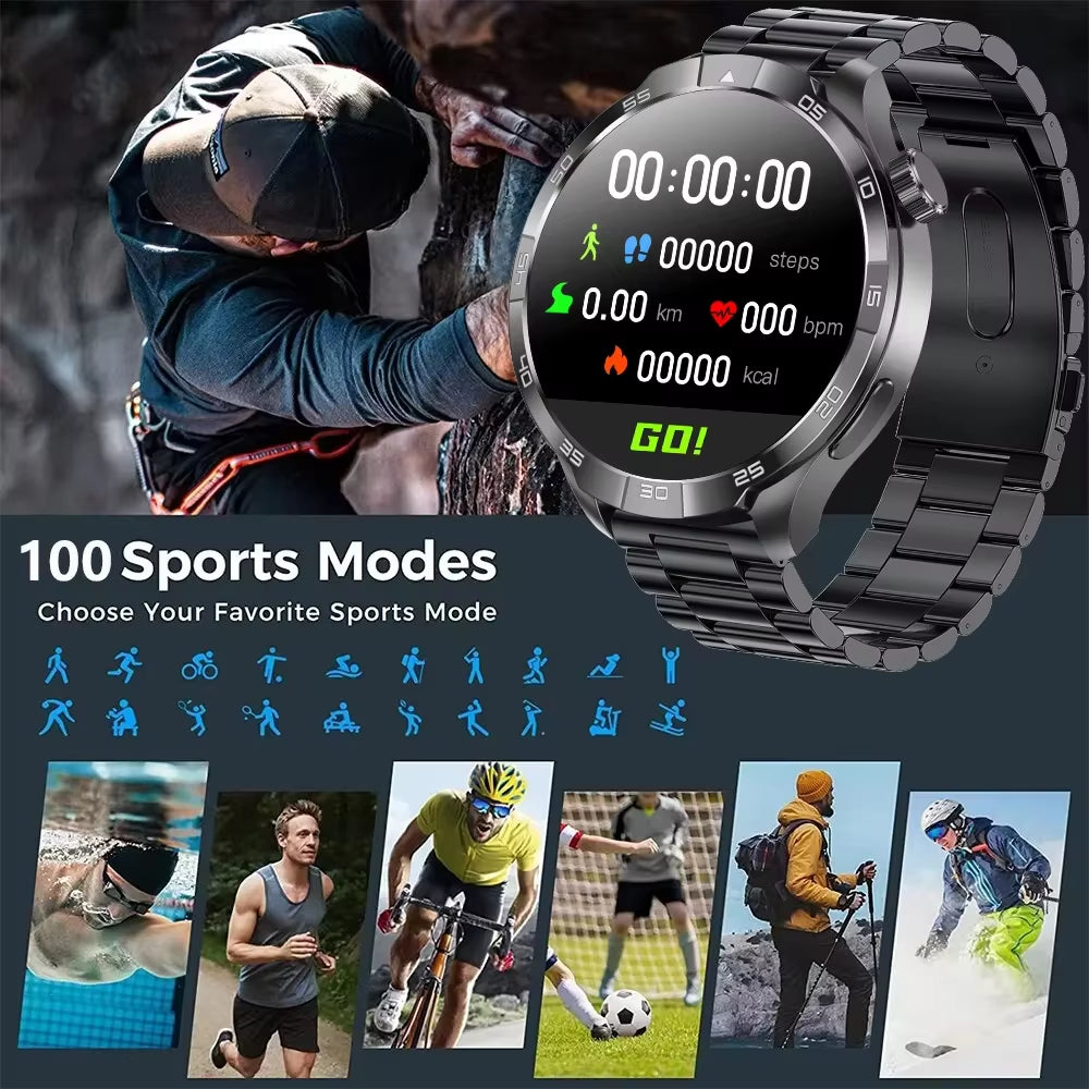 New Waterproof GPS Sport Compass Mens Smartwatch 