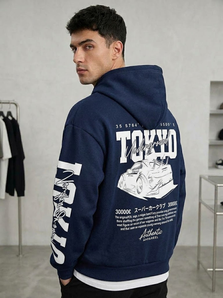 New Mens Streetwear Racing Graphic Hoodie