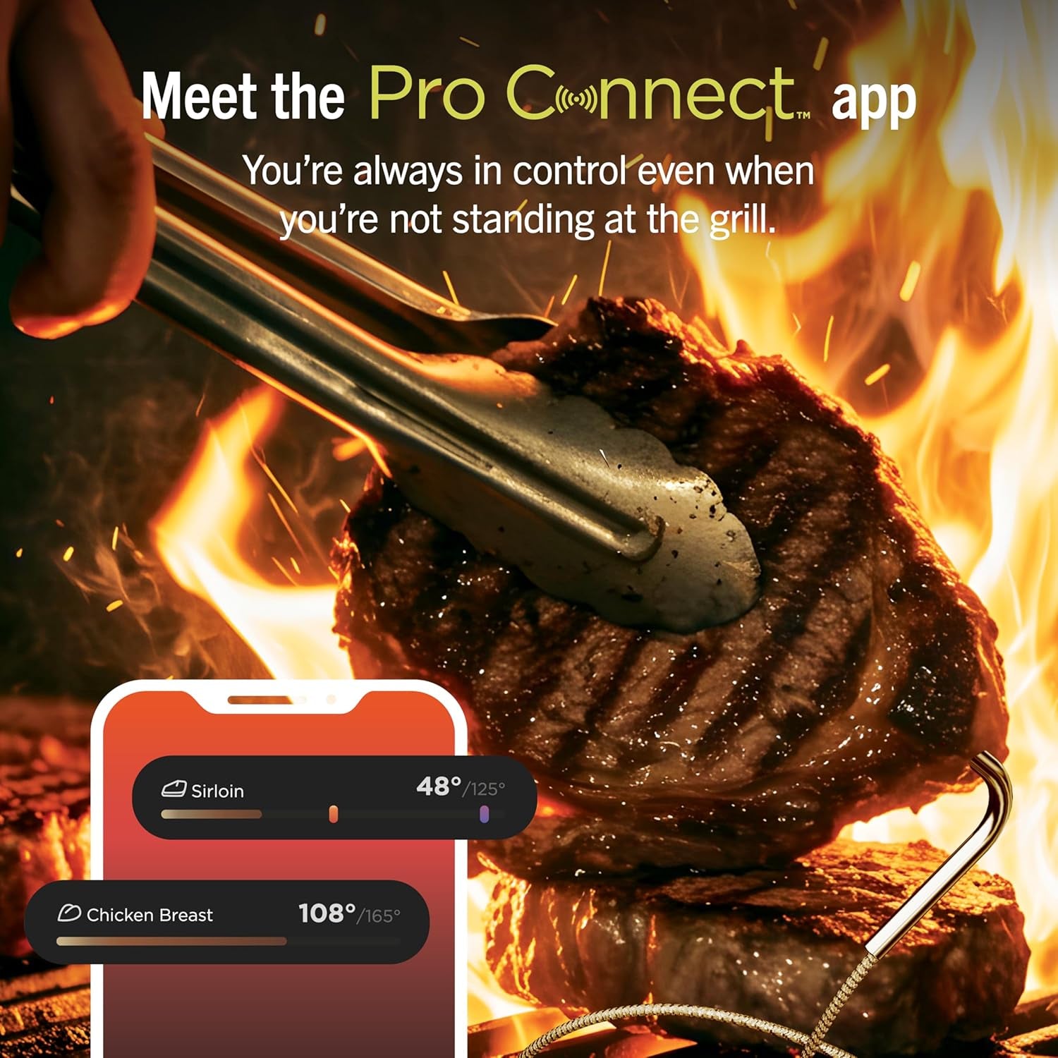 Flexflame Proconnect Grill & Smoker | 5-In-1 Smart Cooking System | Electric & Propane | App-Connected | 3-Burner Digital Control | Roast, Griddle & Pizza Maker | Black/Gold | PG305