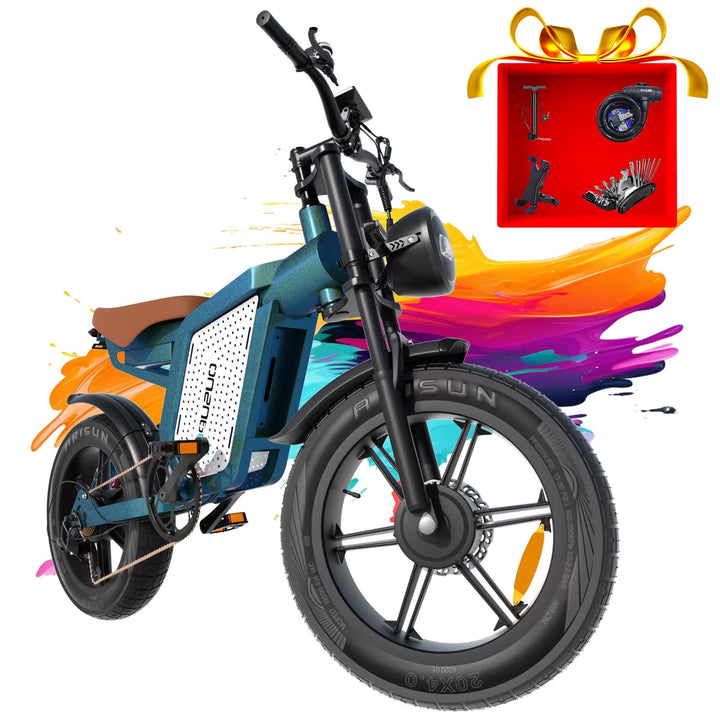 New smart X60 20" Fat Tires Electric Bikes 750W - 2 Dual Motor with Battery
