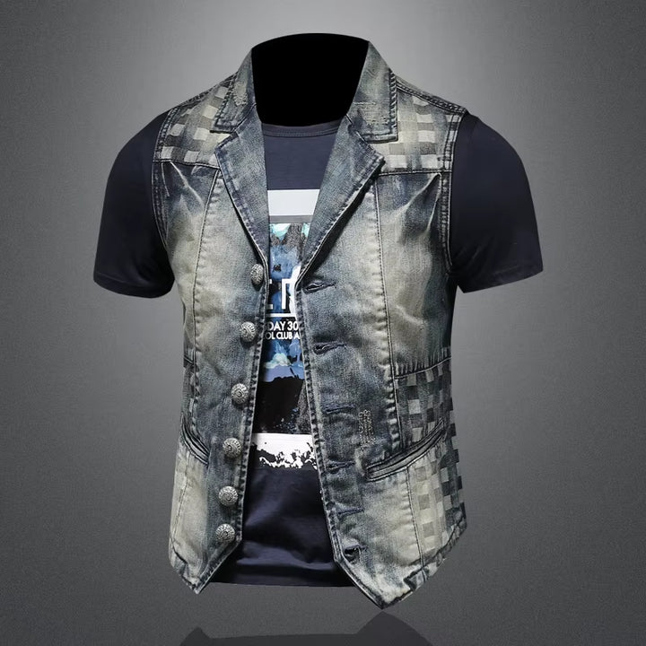New Mens Vinatge Waistcoat Stylish Jacket