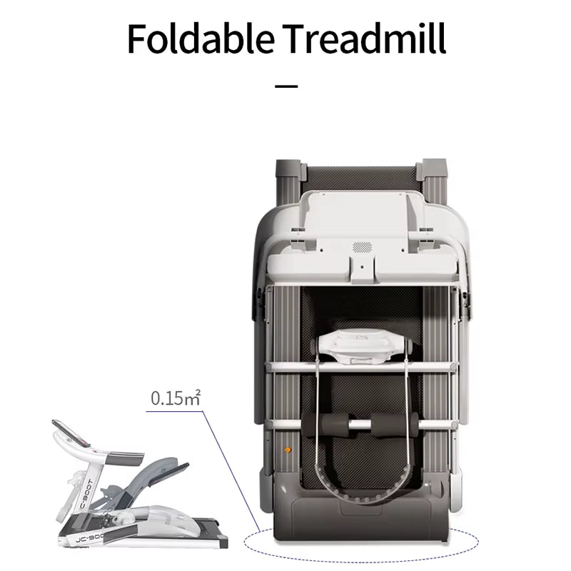 Motorized Foldable Electric Treadmill for Home Gym Fitness