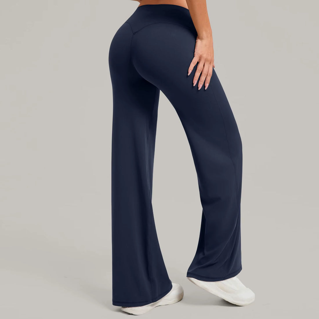 New Woman Straight Yoga Pants Versatile Loose High Waist 
