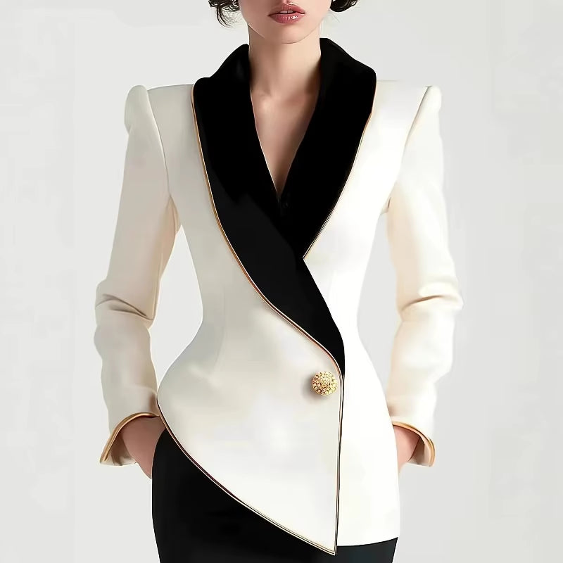 New Women Stylish Blazer Jacket with Black Contrast
