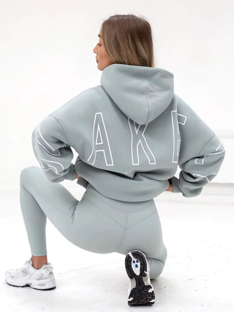 New High Street Trendy Print Oversized Hoodie 