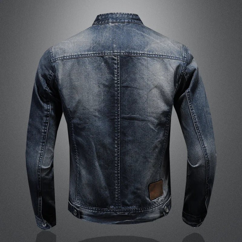 Elite Mens Zipper Denim Jacket Jacket 