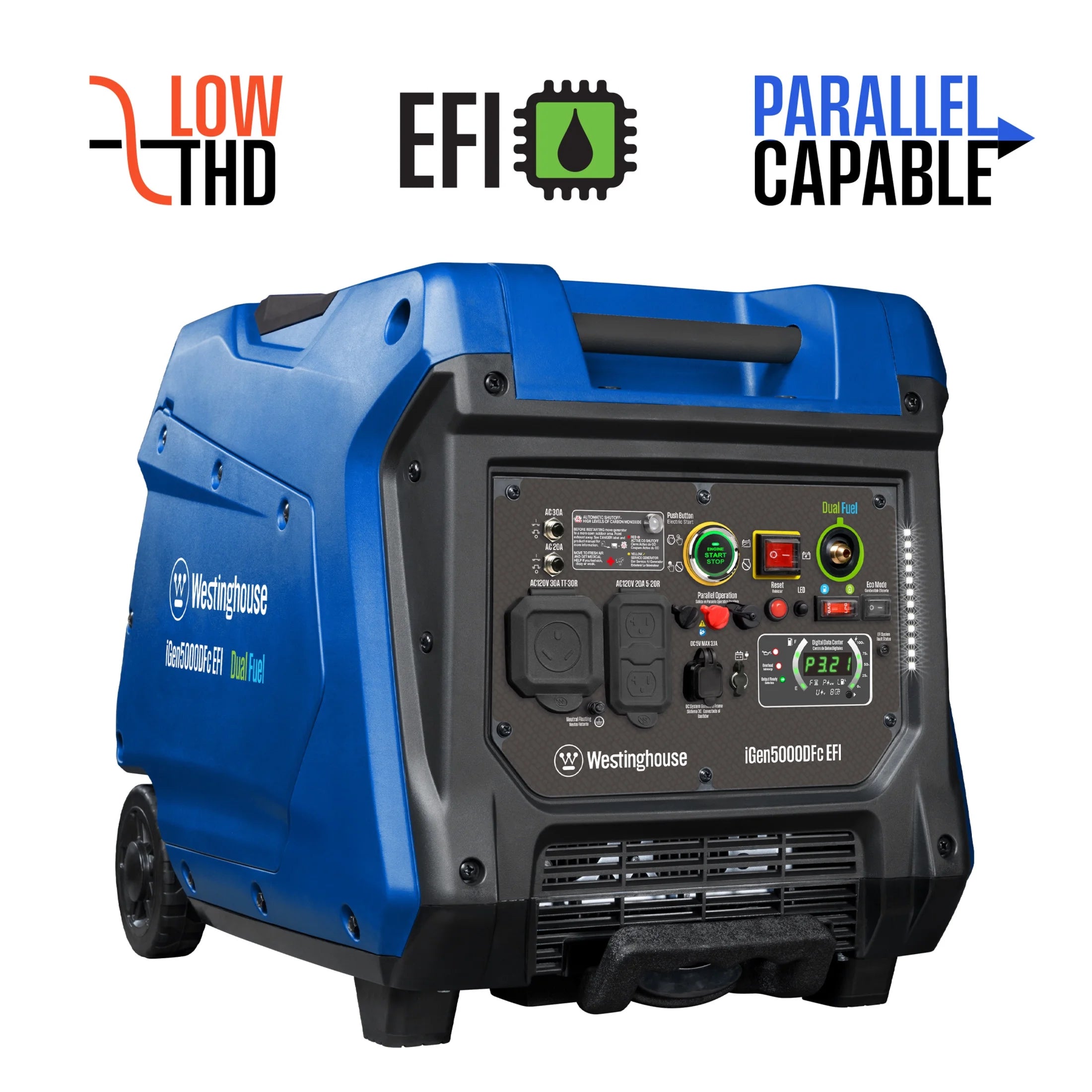 New Remote Enabled 5000 Peak Watt Quiet Portable Inverter Generator