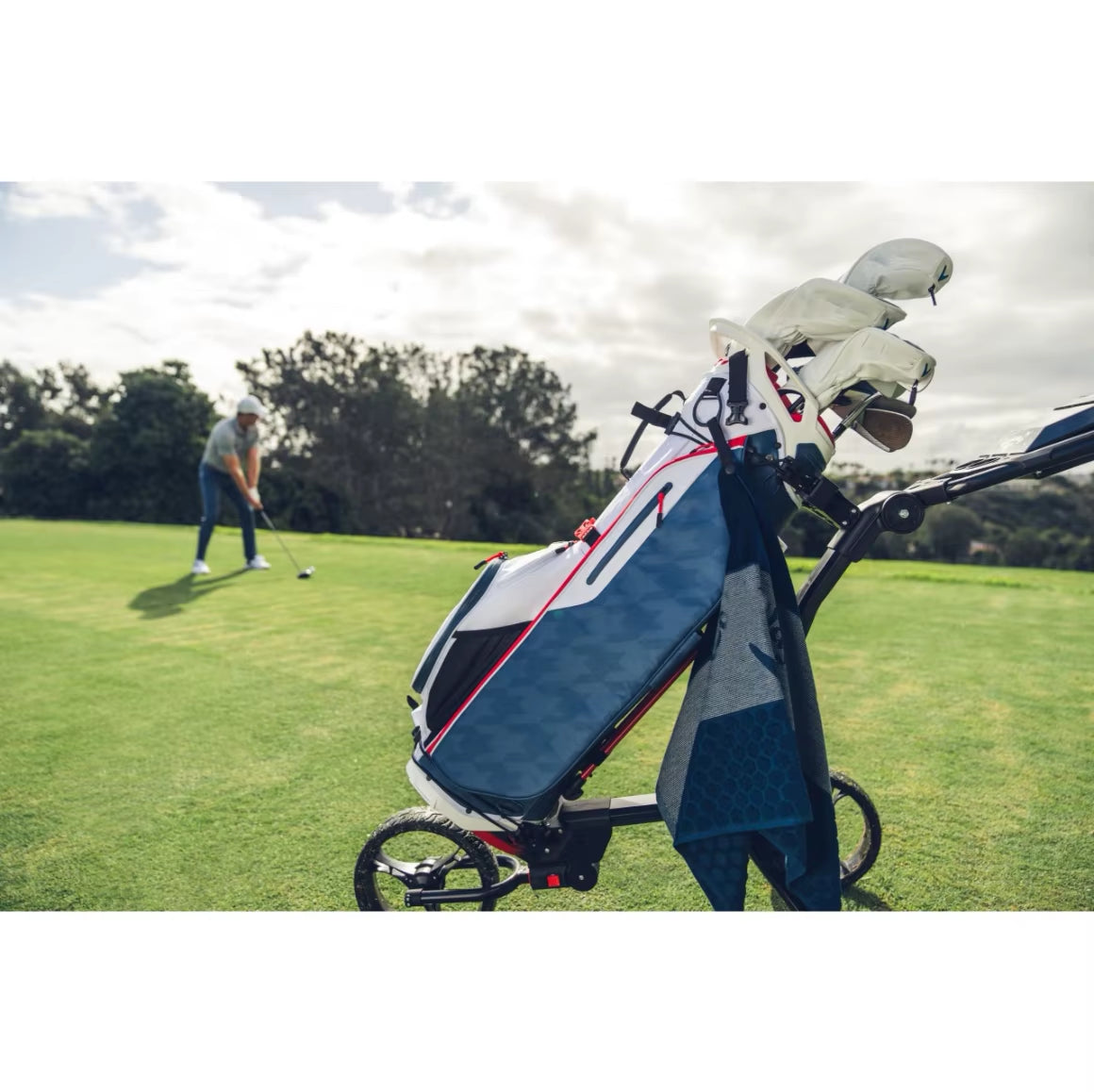New Poly Leather Made Custom Waterproof 5-Way Golf Stand Bag
