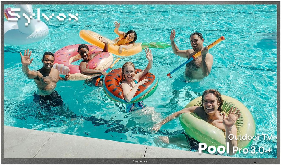 75" Outdoor TV, IP56 Weatherproof Smart Outdoor TV with Google TV, 2×12W Speakers, AI Wallpaper, Anti-Theft Lock Interface, 2000-Nit Full-Sun Brightness, Pool Pro 3.0 Lock Series (2026)