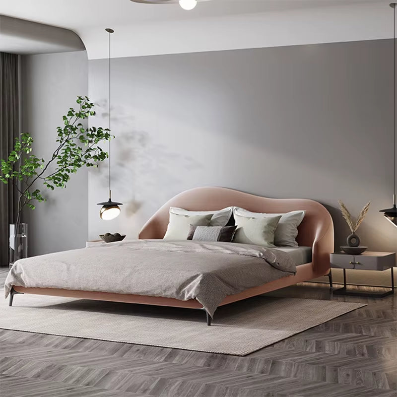 Hot Sell Modern Velvet Luxury Bed Frame King Queen Double Size Bedroom Set Furniture for Villa Home House Apart