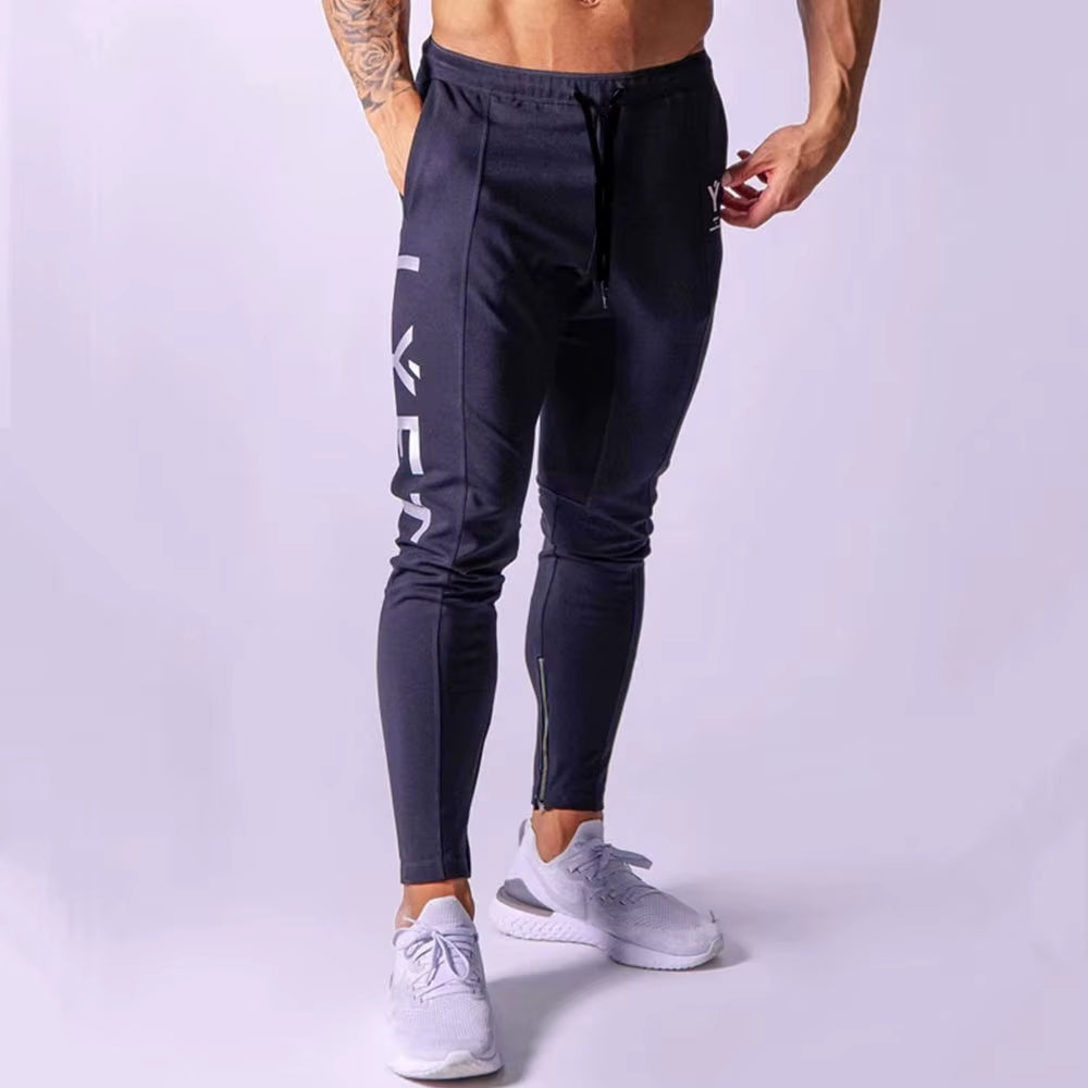 Joggers Sweatpants Men Casual Skinny Pants Black Trousers Male Gym Fitness Workout Cotton Trackpants Spring Autumn Sportswear