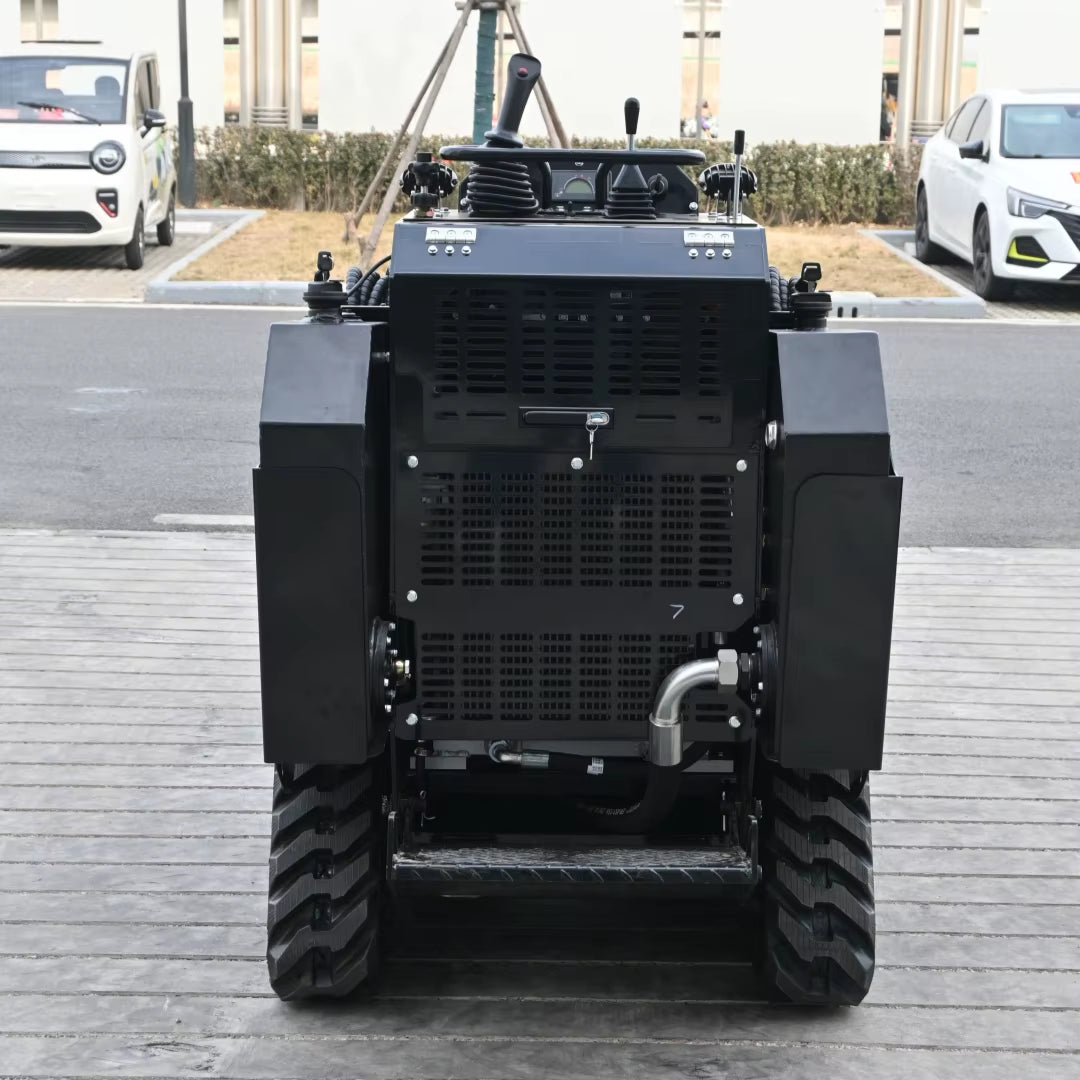 Compact Mini Skidsteer Model T750: Diesel/Electric, Stump Grinder, Brush Cutter, Dual Hydraulics (Hi-Flow)