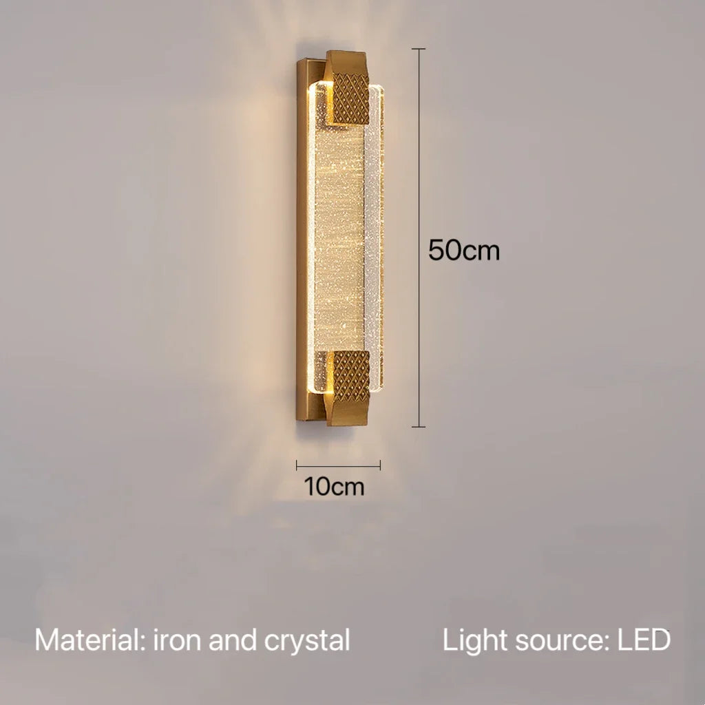 Modern Luxury Crystal Wall Lamp Bedroom Bedside Corridor Lights