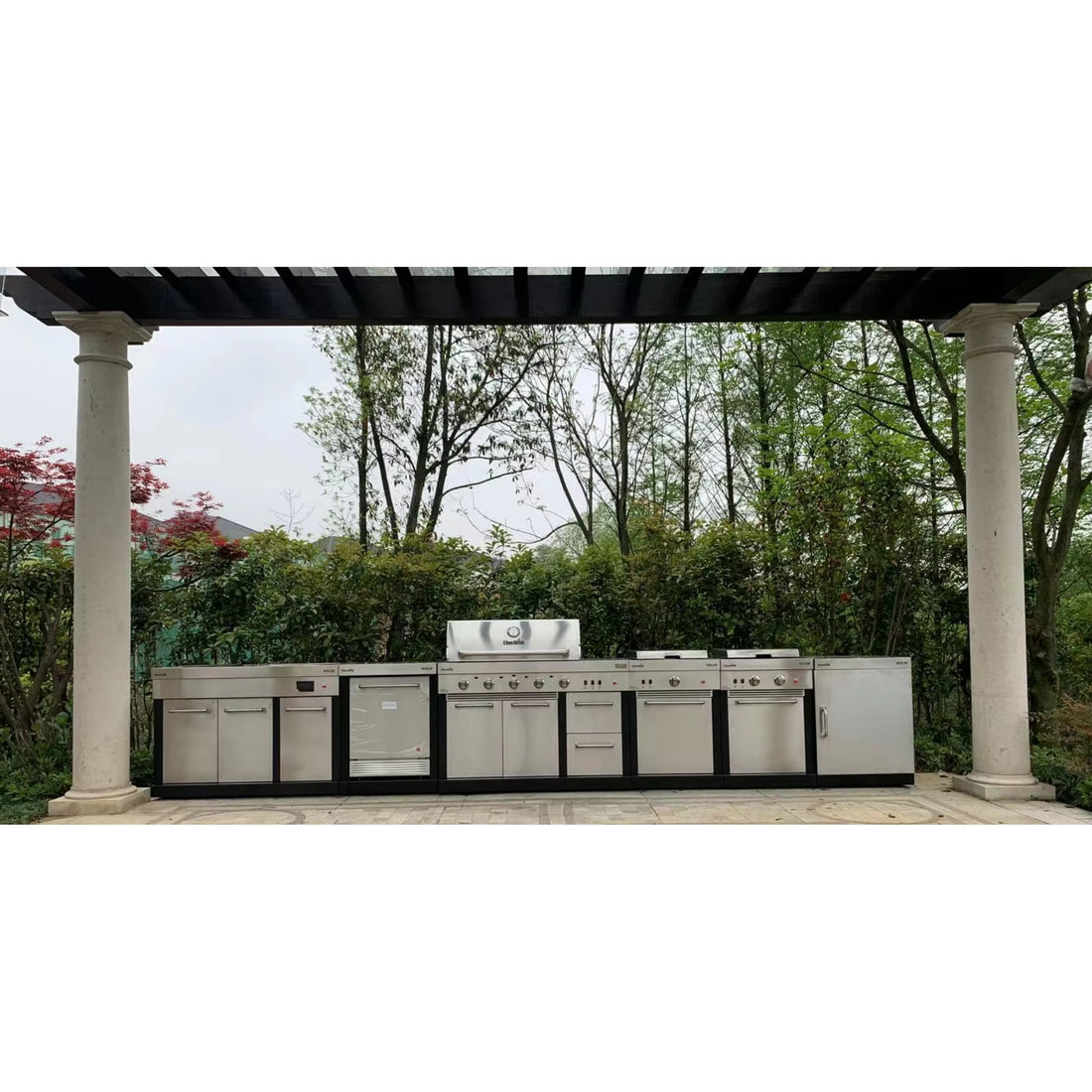 New High End Modern  Stainless Steel Outdoor Kitchen