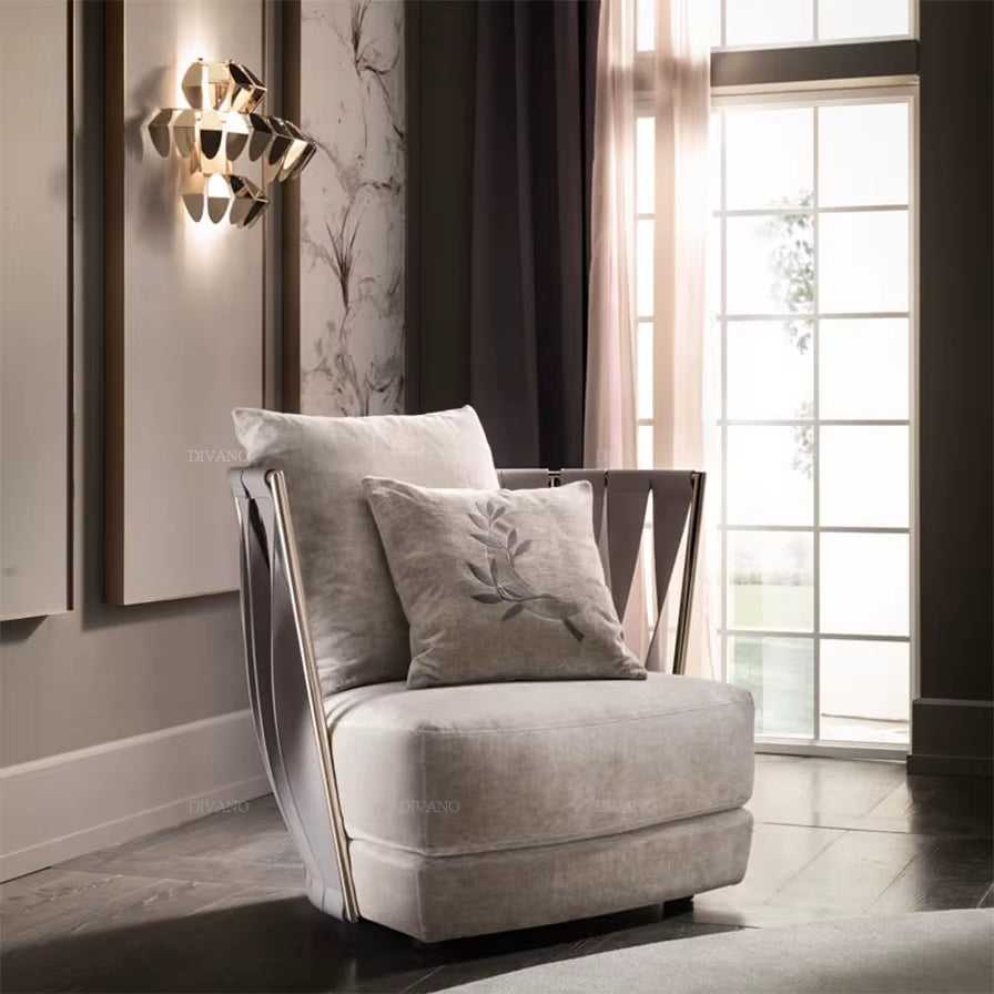 New Living Room Single Sofa Upholstered Leisure Arm Chair