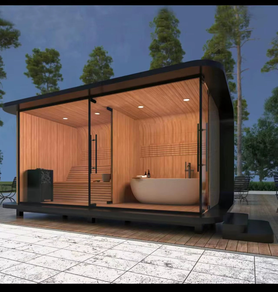 Multifunctional Smart Sauna Trailer – Outdoor Steam & Dry Sauna