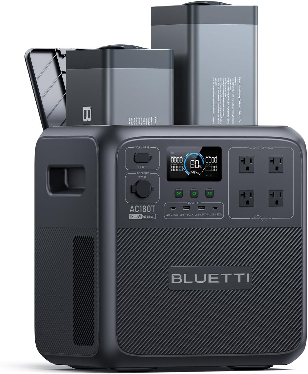 Premium Power Station, 1432Wh Solar Generator for Camping, Emergency Backup