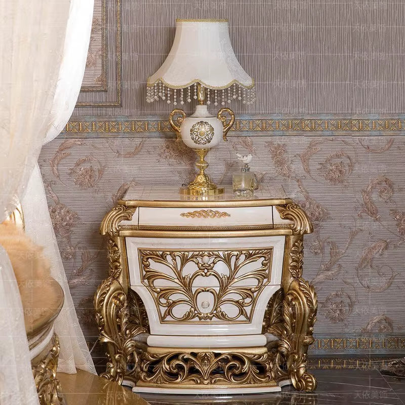 Premium Wedding round Bed Castle Wood Bedroom Furniture