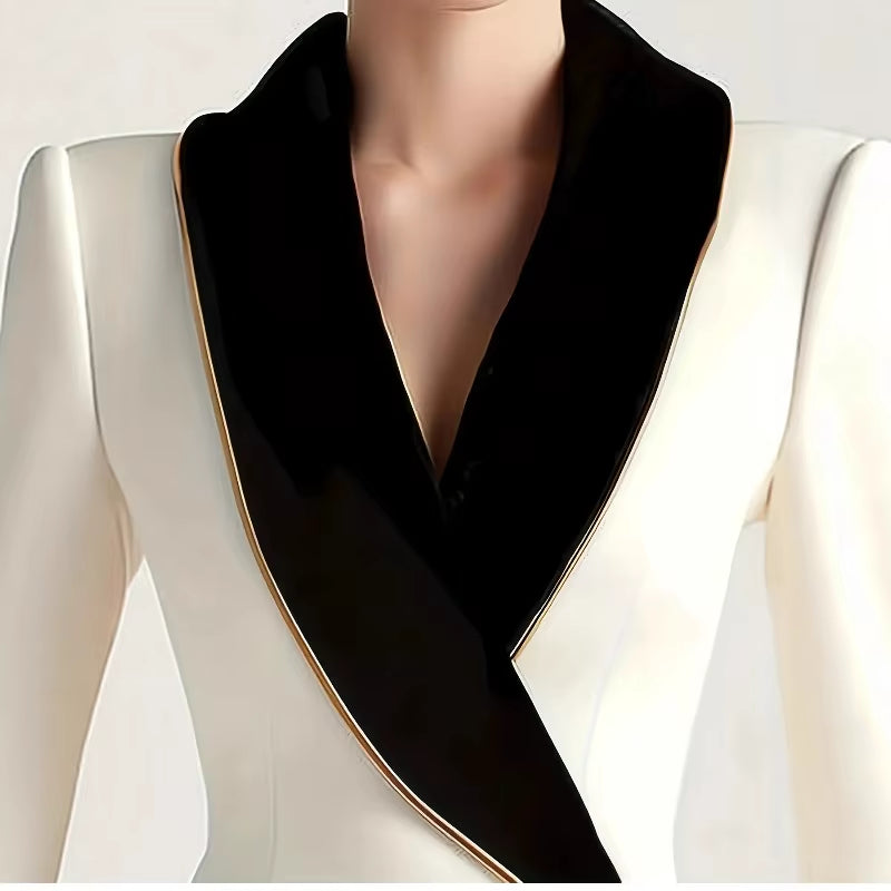 New Women Stylish Blazer Jacket with Black Contrast