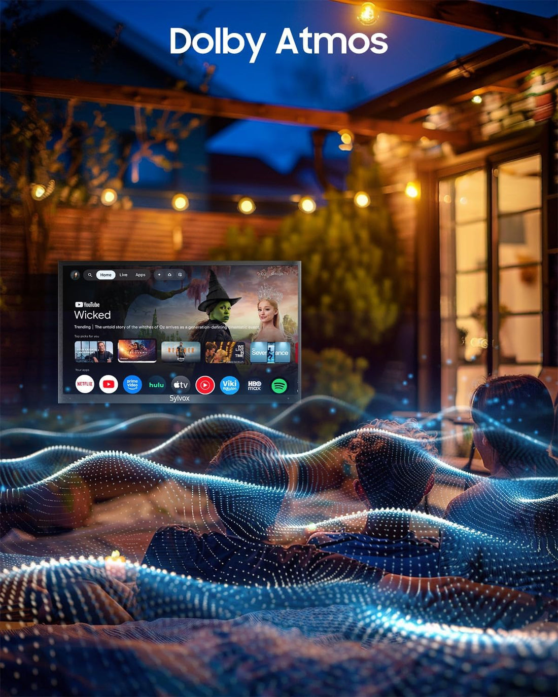 Outdoor TV, 55-Inch Waterproof Smart TV, 2000 Nits Full Sun TV, 4K, Dolby Atmos, HDR10, Weatherproof Television with Voice Assistant Remote (Pool Pro 2.0, Latest Model)