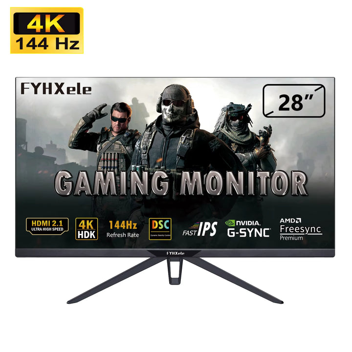 28" 4K 144Hz PC Gaming Monitors IPS Panel Type C LCD Display 