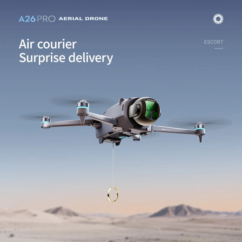 A26 Pro Drone 4K HD 8K Triple Camera FPV Brushless Motor Obstacle Avoidance Foldable RC Quadcopter Professional Aerial