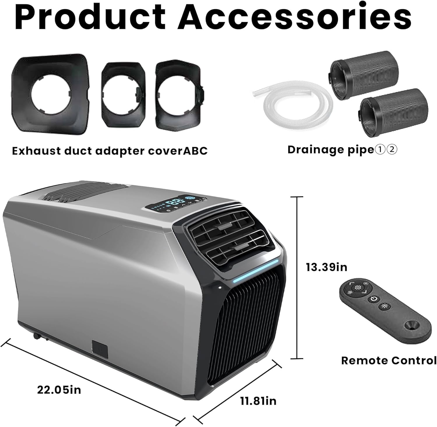 8000BTU Portable Camping Air Conditioner for Tent, 550W Consumption Quiet Tent AC Unit Coolings up to 300 Sq. Ft. for Camping, Truck, RV, Van, Car Cooling, Outdoor or Indoor Use