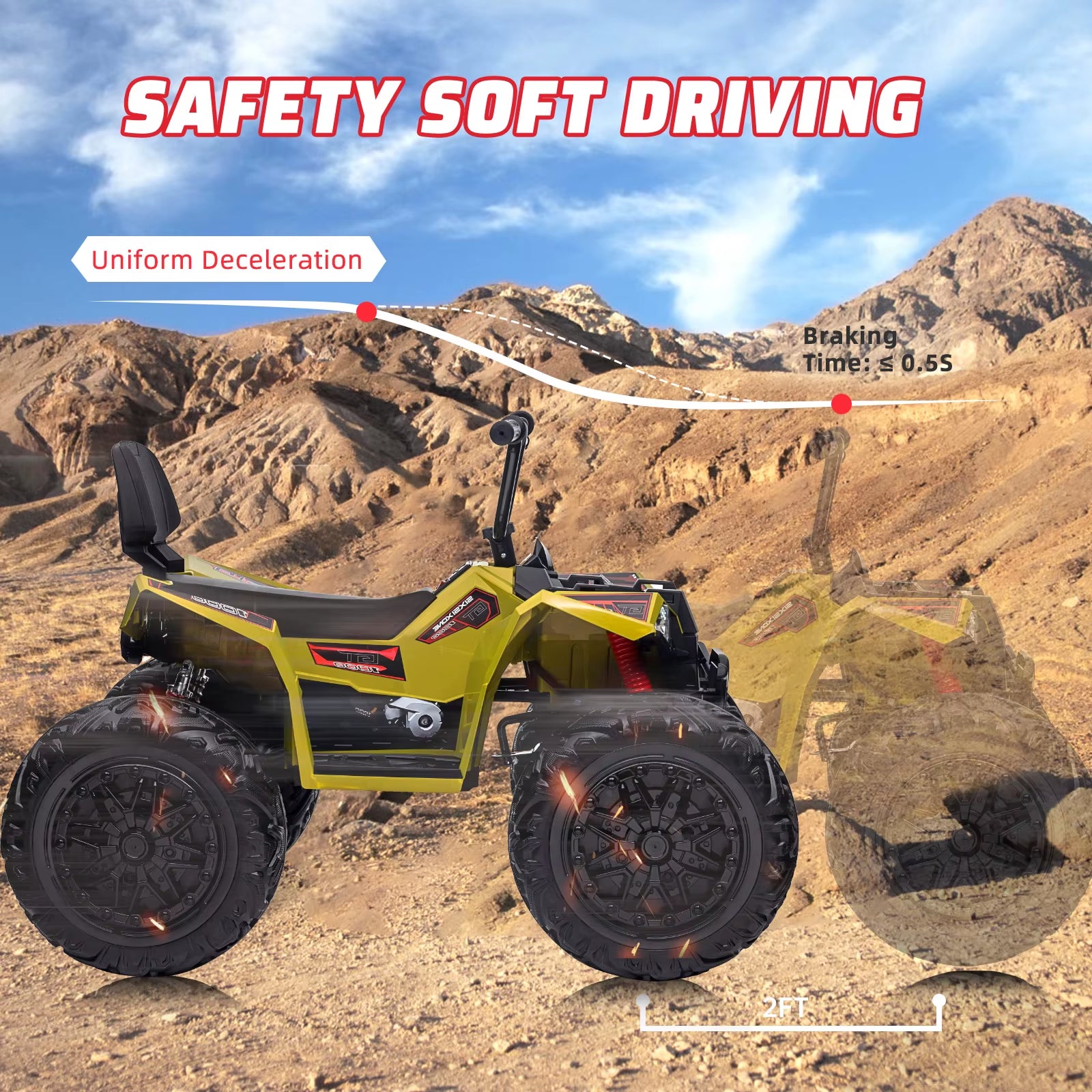 Kids Electric Car ATV Powerful Ride with Music Player LED