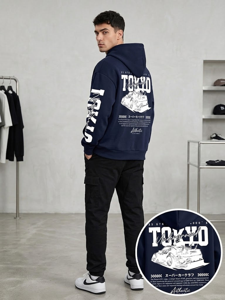 New Mens Streetwear Racing Graphic Hoodie