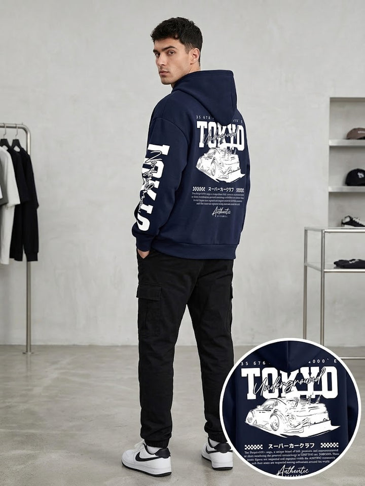 New Mens Streetwear Racing Graphic Hoodie