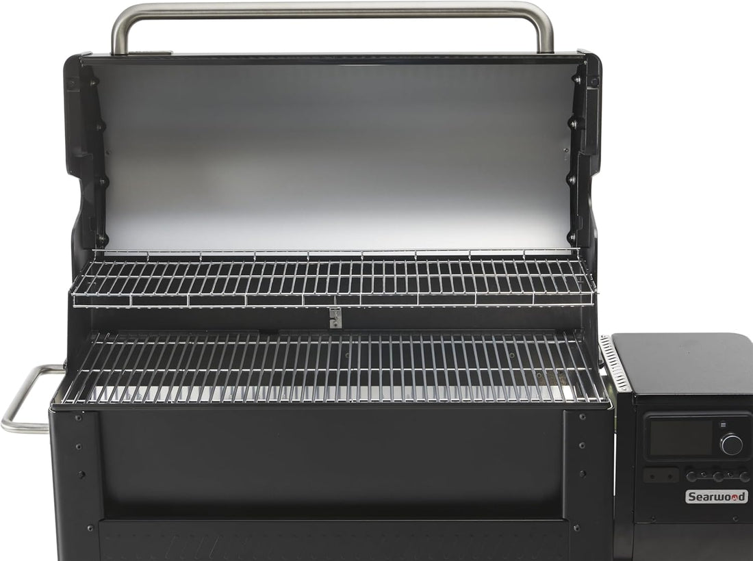 Searwood™ XL 600 Wood Pellet Smoker Grill, 36 Inches – Wi‑Fi & Bluetooth‑Enabled Outdoor Grill for Smoking, Searing, Rapid React PID & Cooking up to 600°F, Black