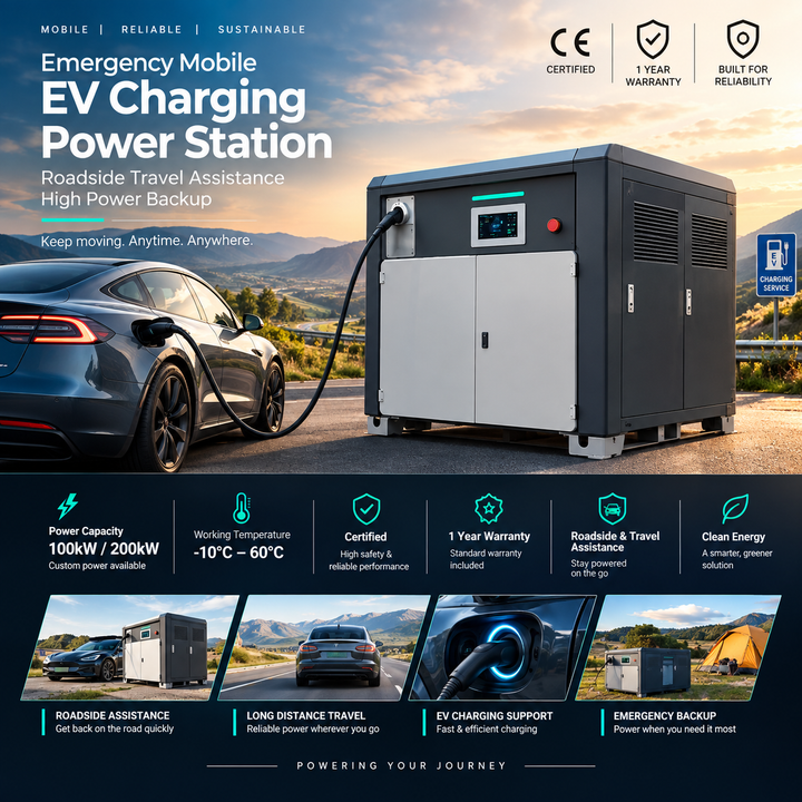 New Emergency Mobile EV Charging Power Station- Travel Assistance High Power Backup