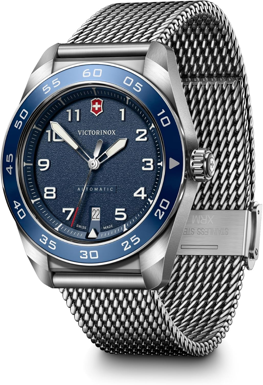 Modern Military Automatic Blue Dial Mens Watch