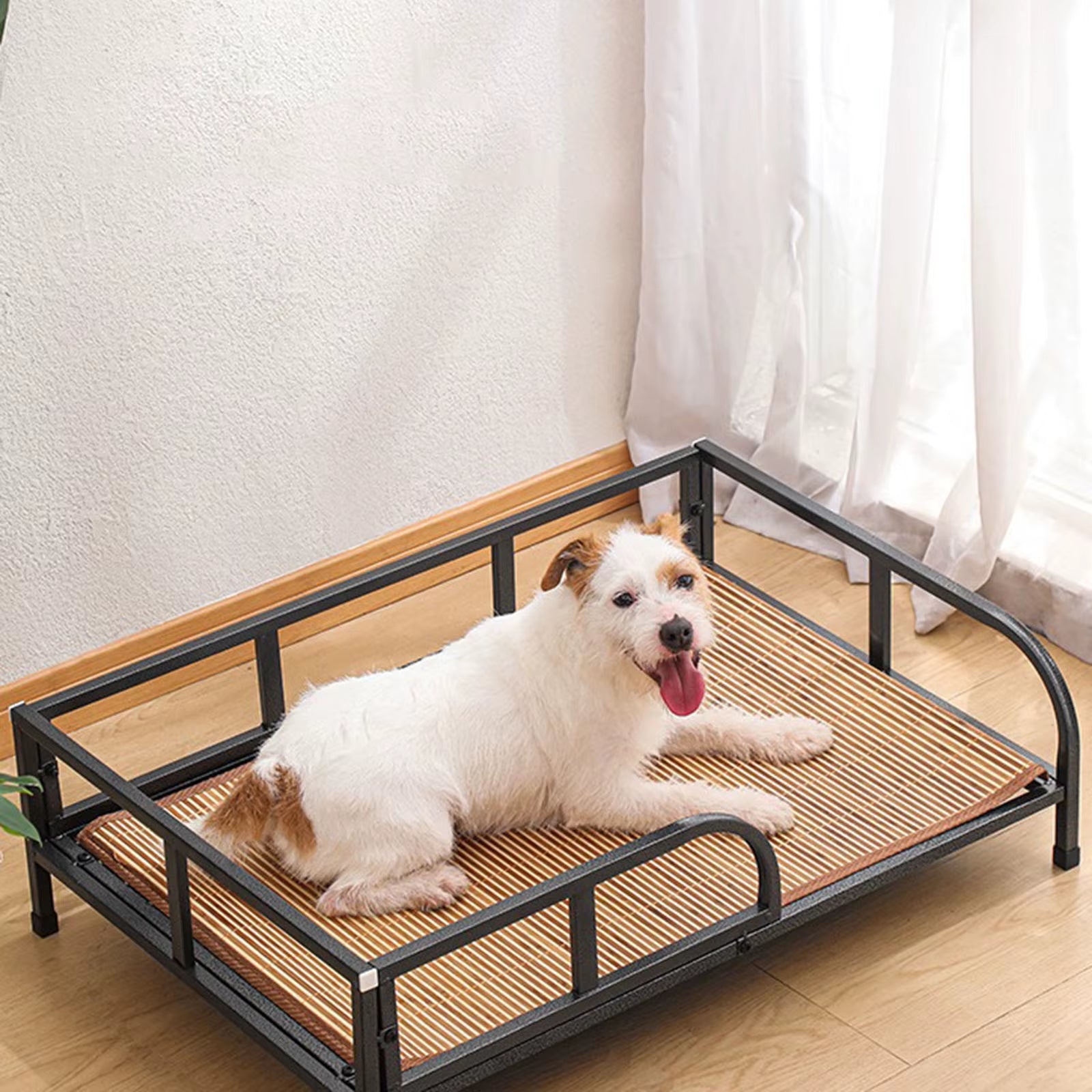 New Elevated Dog Bed with Rails for Medium Dogs Floor Standing Pet Bed 