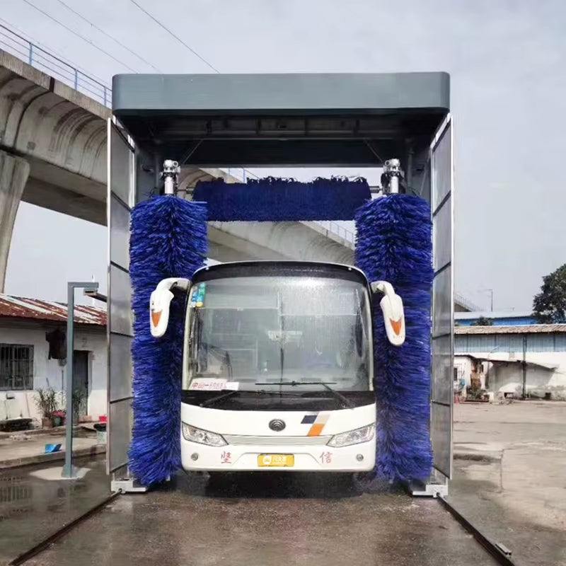 Electric Heavy Duty Bus Truck Wash Machine with 3 Brushes Automatic Car Wash Equipment High Capacity Galvanized Steel