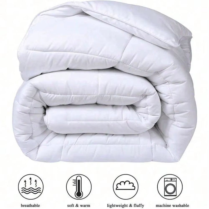 All-Season Down Comforter – Fluffy Quilted Luxury Hotel Duvet Set