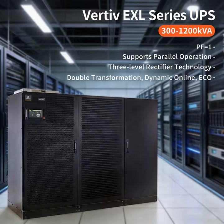 Vertiv Liebert EXL 300KVA 400KVA 500KVA 600KW 800KW 1000KW 1200KW Pure Sine Wave Tower Power Supply Online UPS for Data Center