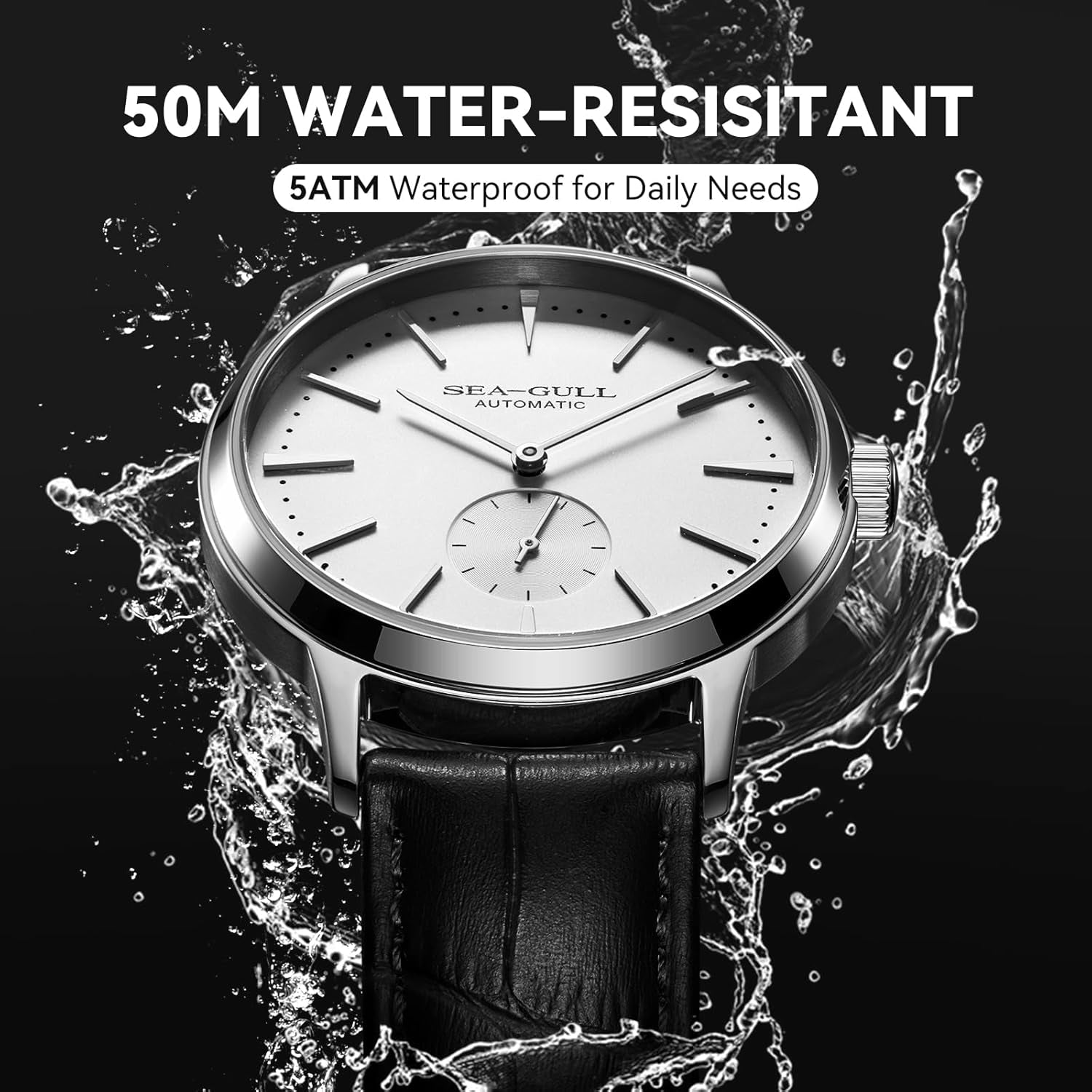 Mens Classic Leather Strap Vintage Watch